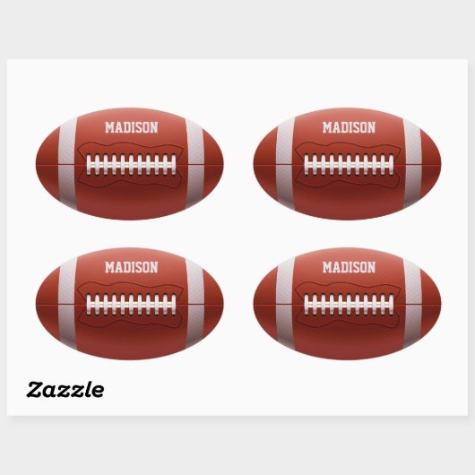 Aangepaste naam Football stickers (Vel)