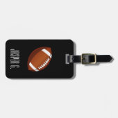 Aangepaste naam football stijl bagagelabel (Voorkant horizontaal)