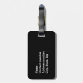 Aangepaste naam football stijl bagagelabel (Achterkant verticaal)