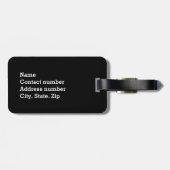 Aangepaste naam football stijl bagagelabel (Achterkant horizontaal)