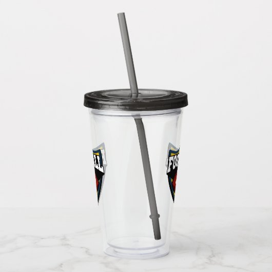 Aangepaste naam Footballs Logo Acryl Drinkbeker (Links)