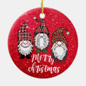 Aangepaste naam Foto aangepast Feliz Naughty Dog Keramisch Ornament (Achterkant)