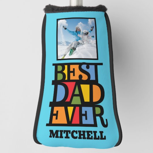 Aangepaste naam Foto BEST DAD OOIT Golfheadcover (Draai 90)