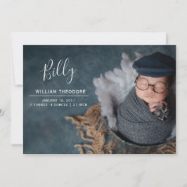 Aangepaste naam Foto Collage Baby Boy Newborn Birt Aankondiging