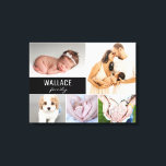 Aangepaste naam foto collage Canvas afdrukken<br><div class="desc">Creëer een echt gepersonaliseerd en hartverwarmend cadeau met onze "Custom Family Name Photo Collage Canvas Print." Deze unieke canvas print stelt u in staat om een prachtige collage van de meest gekoesterde herinneringen van uw familie te beheren, waardoor het een betekenisvolle aandenken is die nog jaren zal worden gekoesterd. Stel...</div>