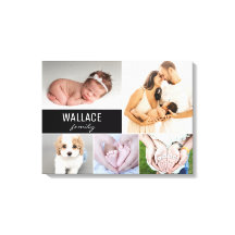 Aangepaste naam foto collage Canvas afdrukken