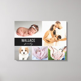 Aangepaste naam foto collage Canvas afdrukken