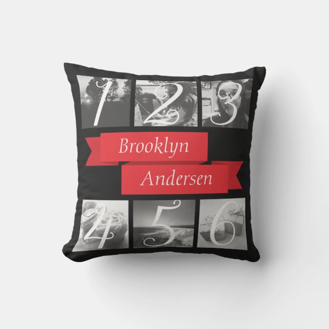 Aangepaste naam Foto Creëer Uw eigen foto Buitenkussen (Voorkant)