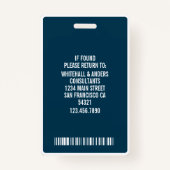 Aangepaste naam foto foto badge QR code streepjesc (Achterkant)