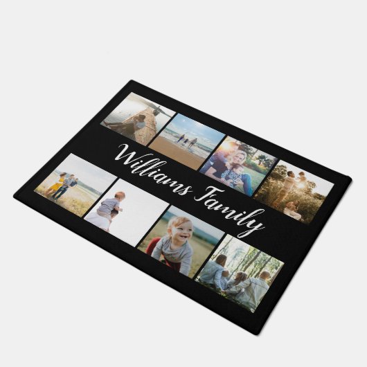Aangepaste naam foto foto-collage deurmat (Schuin)