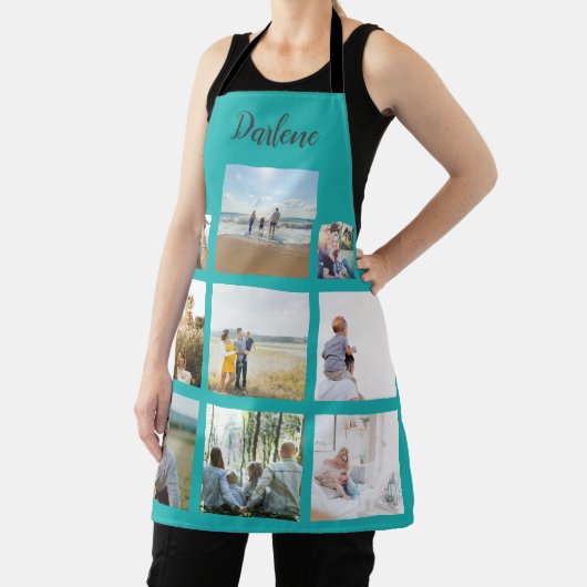 Aangepaste naam foto foto-collage schort (Insitu)