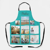 Aangepaste naam foto foto-collage schort (Voorkant)