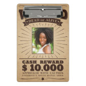 Aangepaste naam & Foto "Gezocht" klembord (Voorkant)