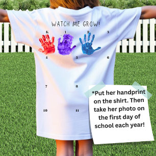 Aangepaste naam, foto, handafdruk klasse van 2038 t-shirt
