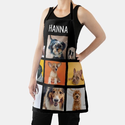 Aangepaste naam foto Hondenliefhebber Collage Schort (Insitu)