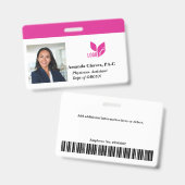 Aangepaste naam foto naam badge (Voor- en achterkant)