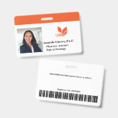 Aangepaste naam foto naam badge (Voor- en achterkant)