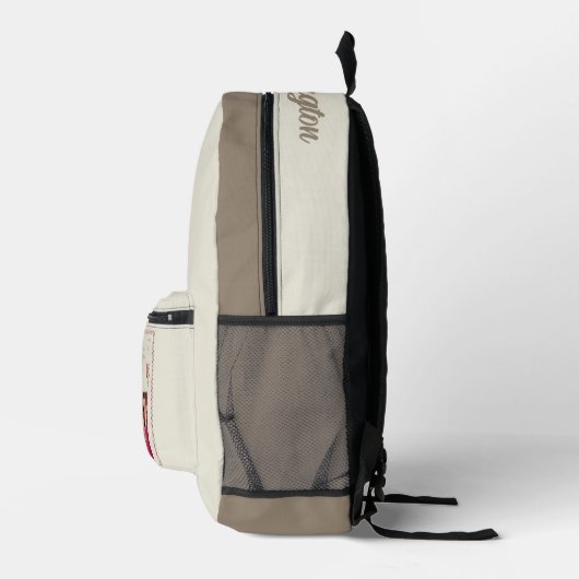 Aangepaste naam & foto Parijs Frankrijk Bedrukte Rugzak (Rechts)