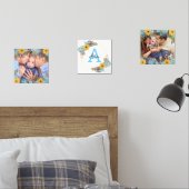 Aangepaste naam foto Wildflower Afdrukken Muurkunst Sets (Slaapkamer)
