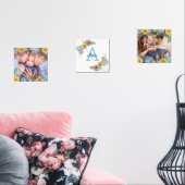 Aangepaste naam foto Wildflower Afdrukken Muurkunst Sets (Woonkamer)