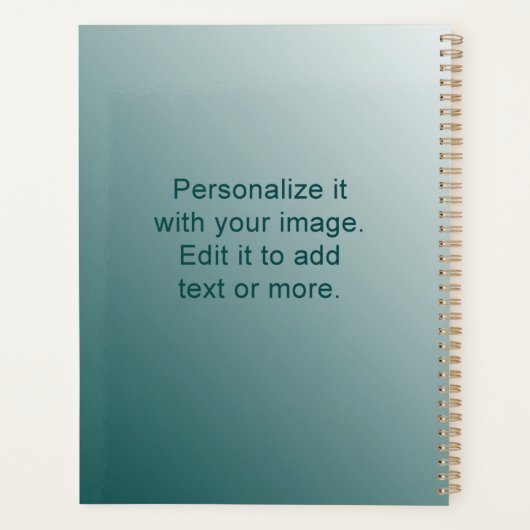 Aangepaste naam Fotokunst School Kantoor Hard Hoes Planner (Achterkant)