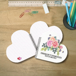 Aangepaste naam Fotokunst School Kantoor Home Hear Notitieboek