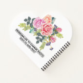 Aangepaste naam Fotokunst School Kantoor Home Hear Notitieboek (Achterkant)