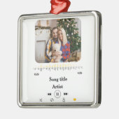 Aangepaste naam & fotoliefhebber voor het paar metalen ornament (Links)