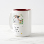 Aangepaste naam & fotoliefhebber voor het paar tweekleurige koffiemok (Voorkant links)