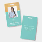 Aangepaste naam foto's en logo-ID-kaart voor medew Badge (Front & Back)