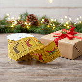 Aangepaste Naam Foto's Santa's Sleigh, Reinders Xm Grosgrain Lint