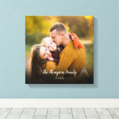 Aangepaste naam fotoscript canvas afdruk (Insitu (Houten vloer))