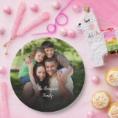 Aangepaste naam fotoscript papieren bordje (Feest)