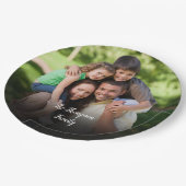 Aangepaste naam fotoscript papieren bordje (Gekanteld)