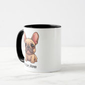 Aangepaste naam Franse Bulldog Huisdier Hond Dier Mok (Voorkant links)