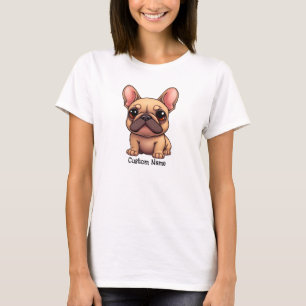 Aangepaste Naam Franse Bulldog Huisdier Hond Dier T-shirt