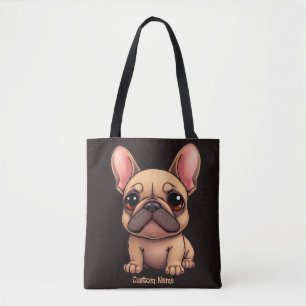 Aangepaste Naam Franse Bulldog Huisdier Hond Dier Tote Bag