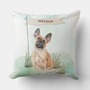 Aangepaste naam Franse Bulldog Huisdier Hond Kussen