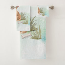 Aangepaste naam Franse Bulldog Pet Dog Bad Handdoek