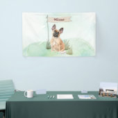 Aangepaste naam Franse Bulldog Pet Dog Spandoek (Beurs)