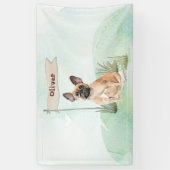 Aangepaste naam Franse Bulldog Pet Dog Spandoek (Verticaal)
