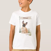 Aangepaste naam Franse Bulldog Pet Dog T-shirt (Voorkant)