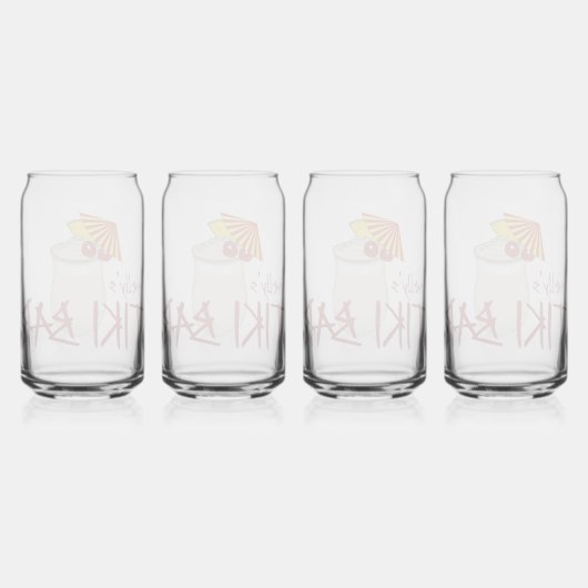 Aangepaste naam Frozen Drink Tiki Bar Blikvorm Glas (Achterkant)