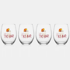 Aangepaste naam Frozen Drink Tiki Bar Wijnglas Zonder Voet