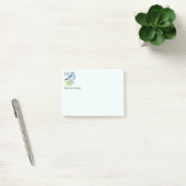 Aangepaste naam Fun Blauwborst Vogel Natuur Kunst Post-it® Notes (Kantoor)