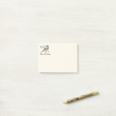 Aangepaste naam Fun Chickadee Vogel Natuur Kunst Post-it® Notes (Op bureau)
