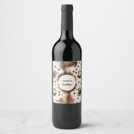 Aangepaste naam Fun Coffee Thema: Wijnlabel Wijn Etiket