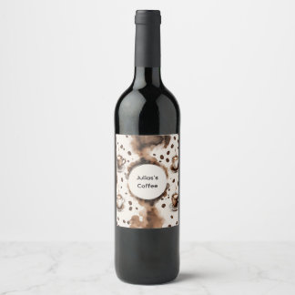 Aangepaste naam Fun Coffee Thema: Wijnlabel Wijn Etiket