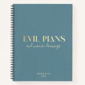 Aangepaste naam Fun Cool Chic EVIL PLANNER Planner Notitieboek (Voorkant)