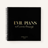 Aangepaste naam Fun Cool Chic EVIL PLANNER Planner Notitieboek (Voorkant)